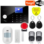 Беспроводная охранная сигнализация для дома и офиса с GSM/Wi-Fi, комплект сигнализации Око Плюс с подключением к умному дому Smart Life (Tuya Smart), Комплект 1 ИК датчик, 1 датчик двери (окна)